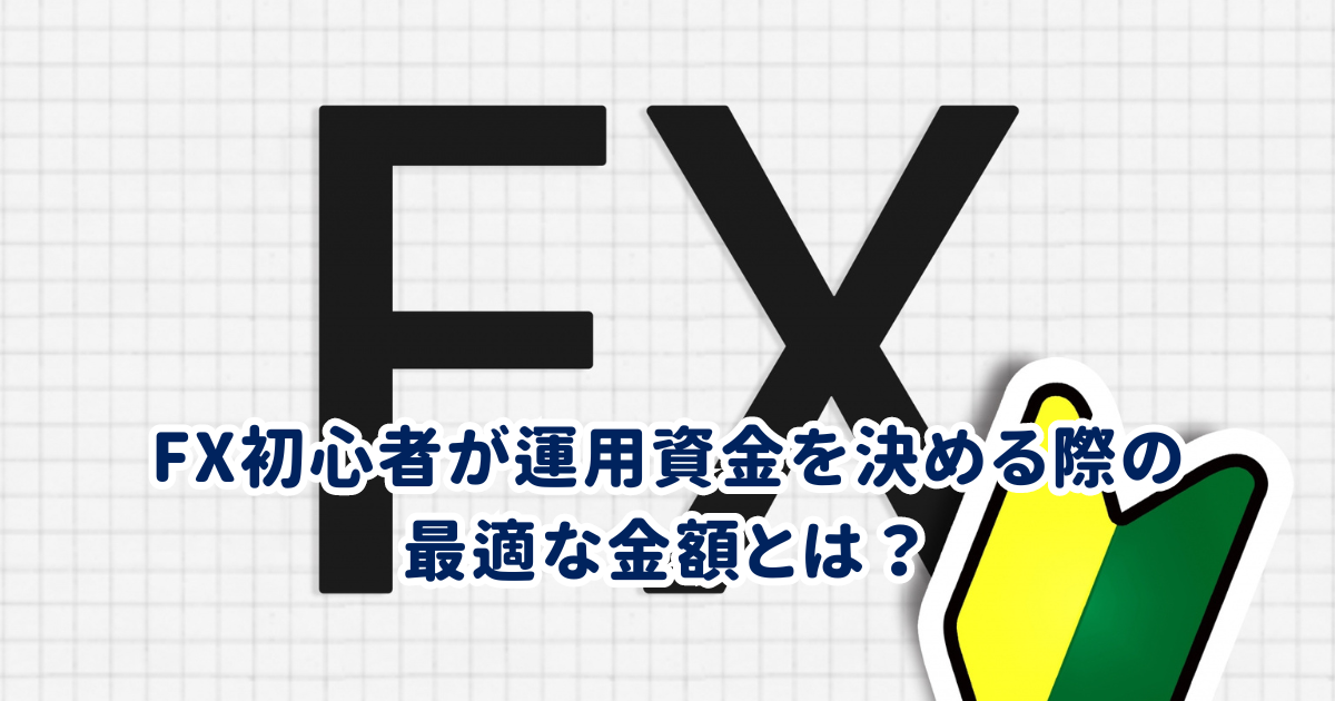 FX初心者が運用資金を決める際の最適な金額とは？1万円から30万円まで徹底解説！